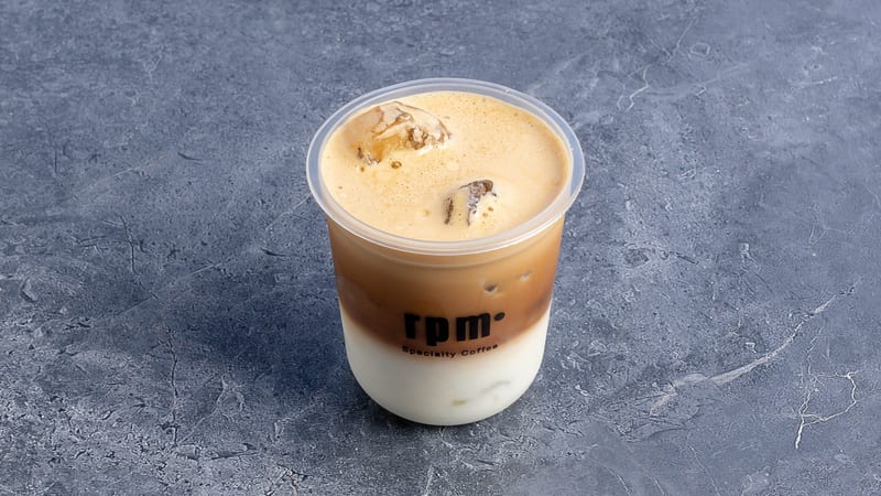 Iced flat white at RPM